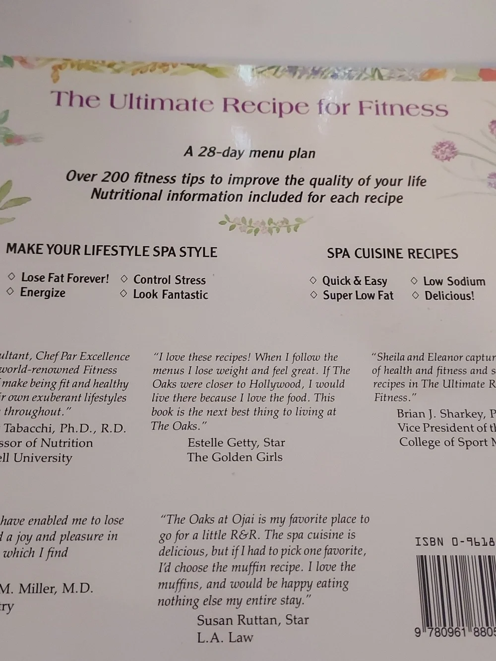 Healthy Cooking Cookbooks Set Of 3 From The Oaks Spa Ojai by Eleanor Brown